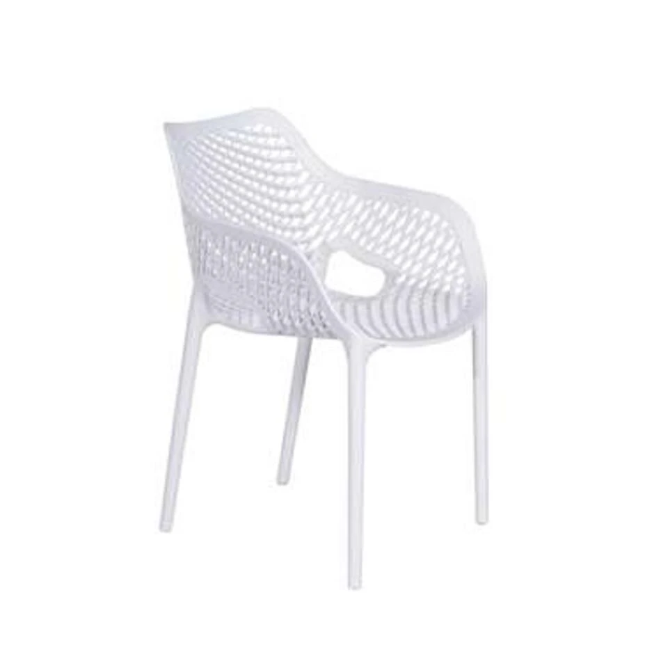 Garden Impressions Air XL Kunststof Tuinstoel Wit - Set Van 4 Stuks - Afbeelding 4