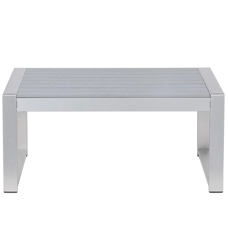 Beliani Salontafel SALERNO - Grijs Aluminium - Afbeelding 4