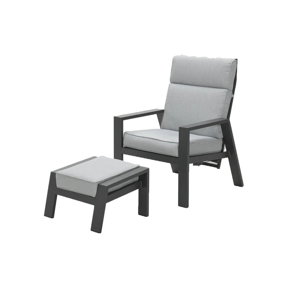 VDG Max Verstelbare Loungestoelen Incl. Voetenbank + Ivy Bijzettafel - Afbeelding 3