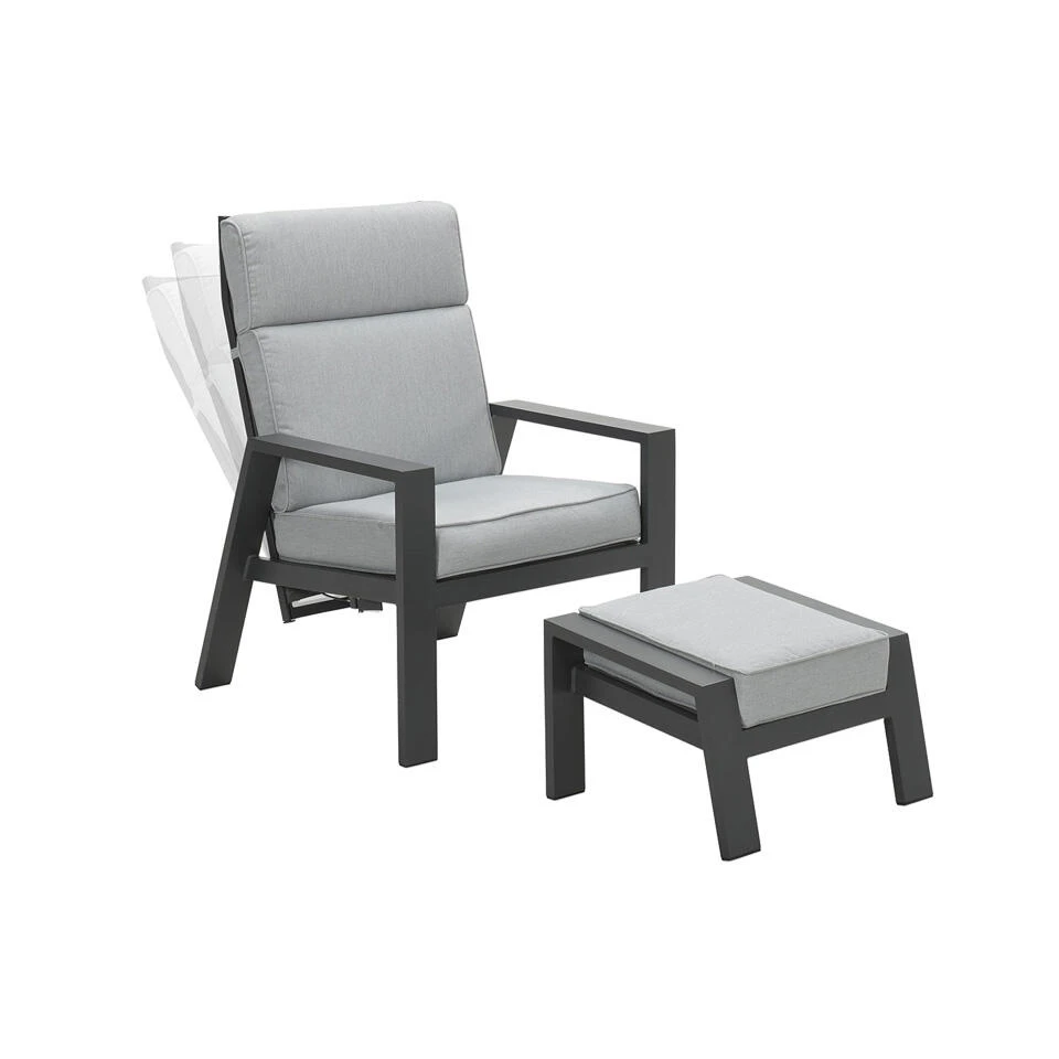 VDG Max Verstelbare Loungestoelen Incl. Voetenbank + Ivy Bijzettafel - Afbeelding 4