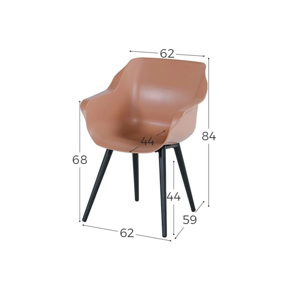 Hartman Sophie Studio Dining Armstoel - Italian Terra - Set Van 2 - Afbeelding 2