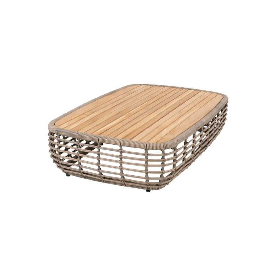 4SO Lugano Salontafel - Teak Tafelblad - 130x80x30 Cm - Afbeelding 2