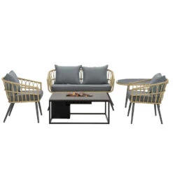 Garden Impressions Tarulo Loungeset + Cosiloft Vuurtafel 120 Cm
