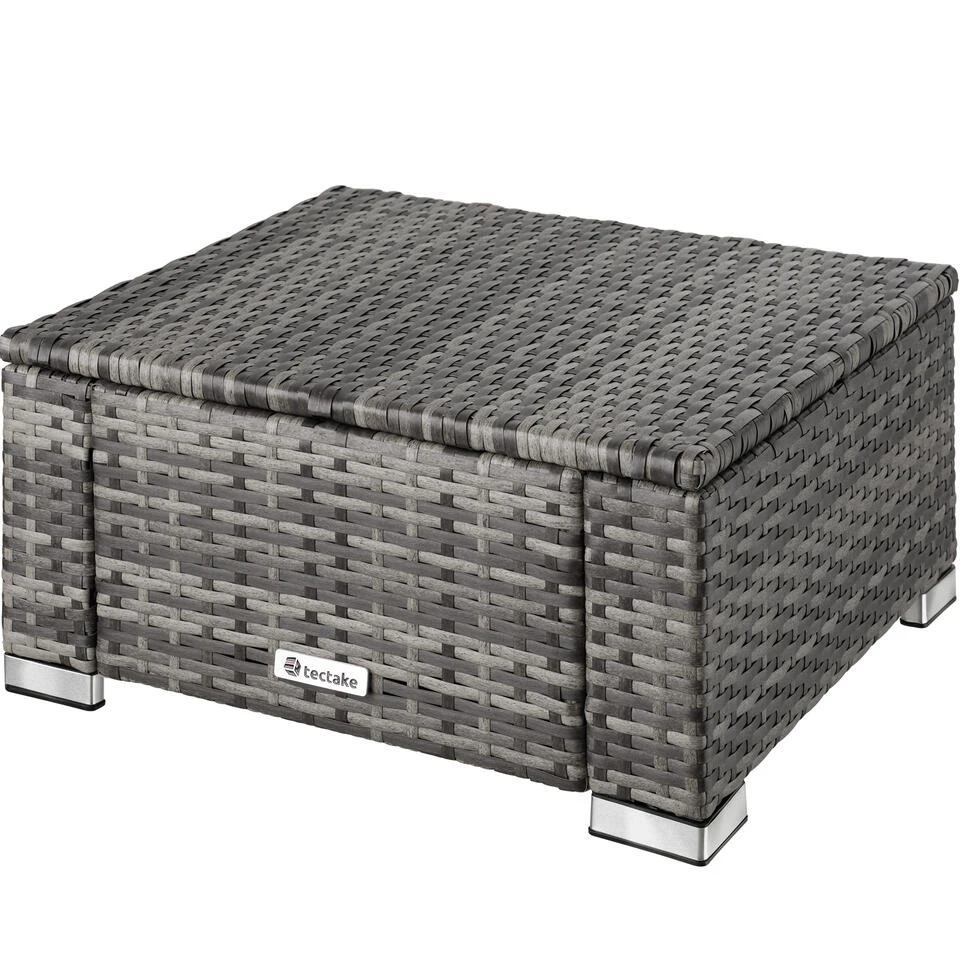 Tectake - Wicker Zitkruk -grijs- 53 X 53 X 26 Cm - Afbeelding 3