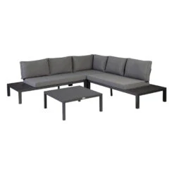 Exotan Loungeset Incl. Kussens - Aluminium - Grijs - 63x245x245