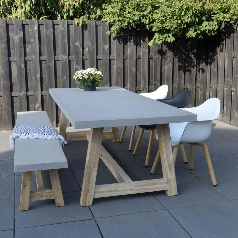 Tuintafel Judy 250x100cm - Grijs - Afbeelding 2