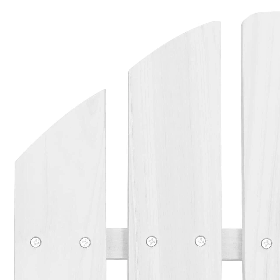 VidaXL Tuinstoel Hout Wit - Afbeelding 4