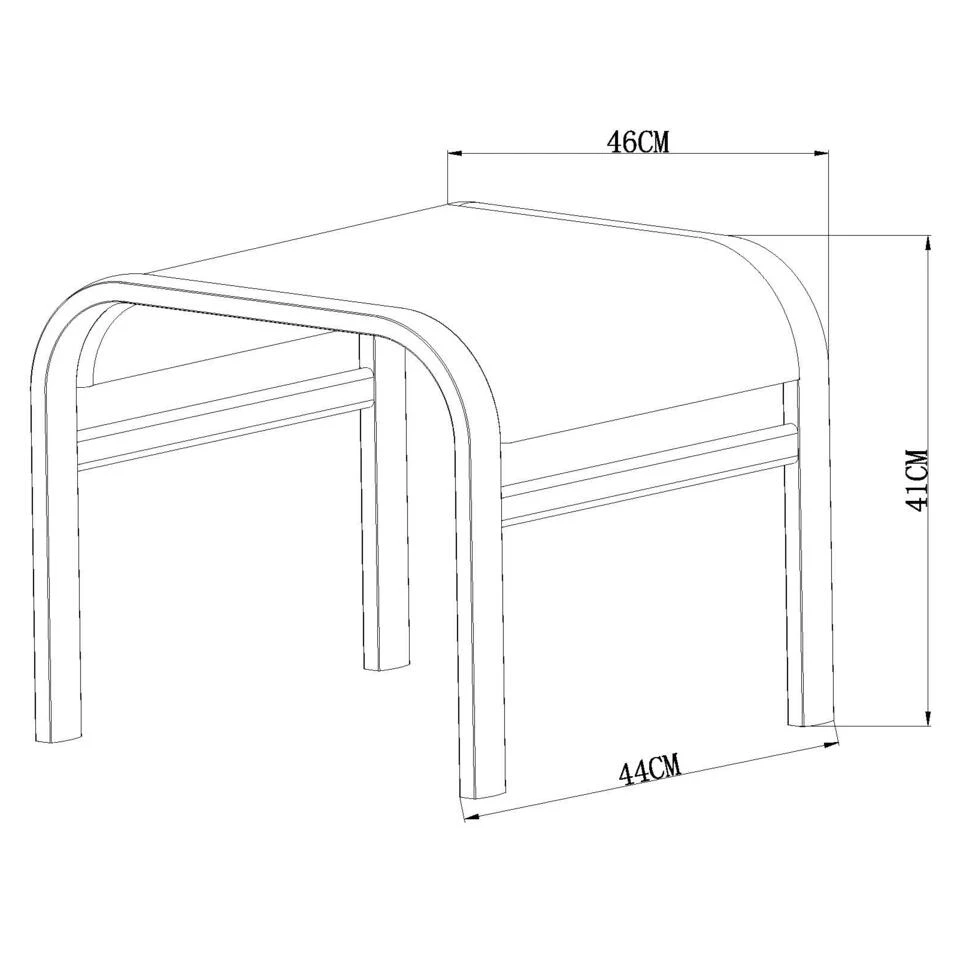 Le Sud Voetenbankje Cannes - Mat Grijs - Afbeelding 4