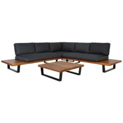 Hoekset Albi - Naturel/antraciet - 3 Delig