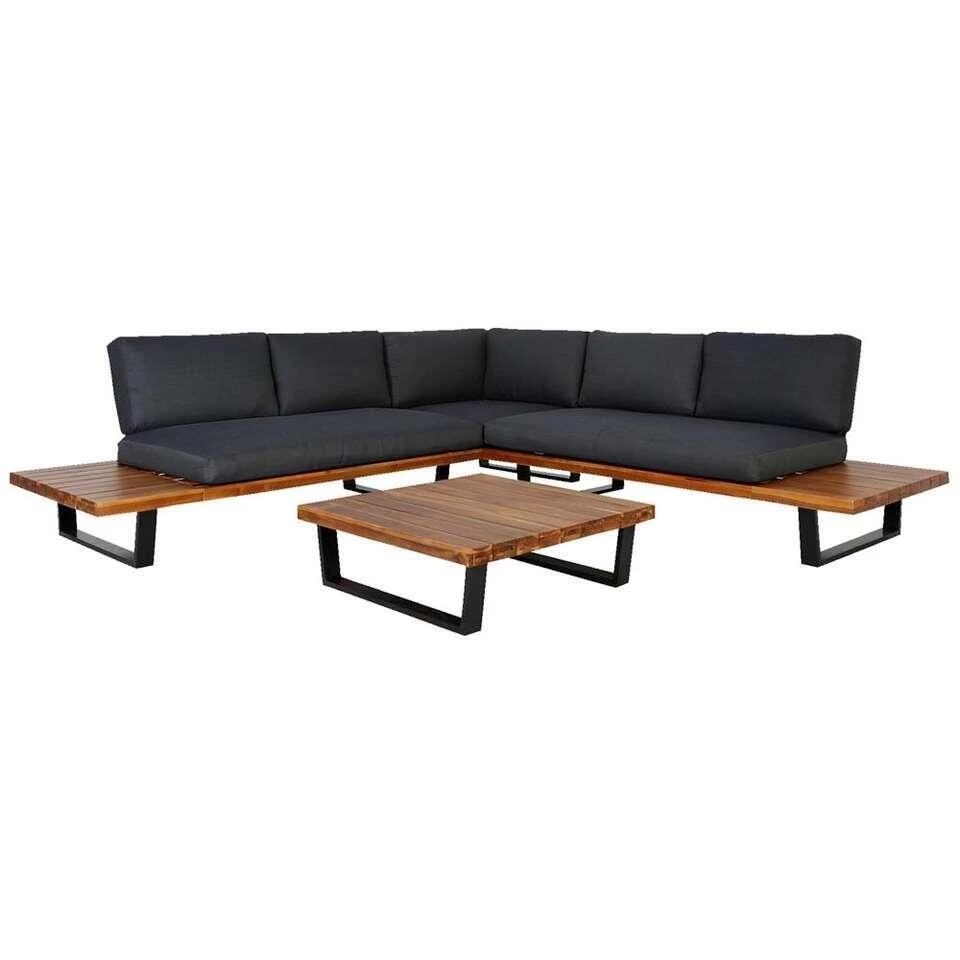 Hoekset Albi - Naturel/antraciet - 3 Delig