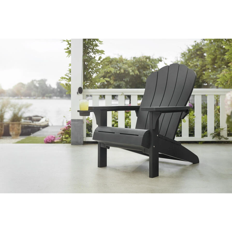 Keter Troy Adirondack Tuinstoel - 81x80x96,5cm - Grafiet - Afbeelding 4