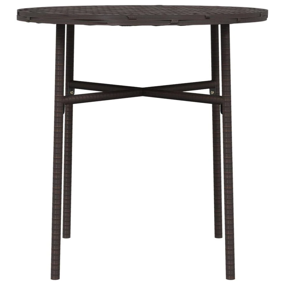 VidaXL Salontafel 45 Cm Poly Rattan Bruin - Afbeelding 4